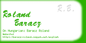 roland baracz business card